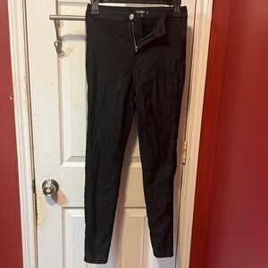 Missguided + Women’s Faux Leather Black Trousers